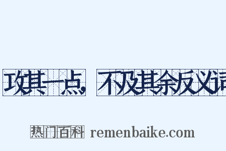 攻其一点，不及其余反义词是什么意思的图片